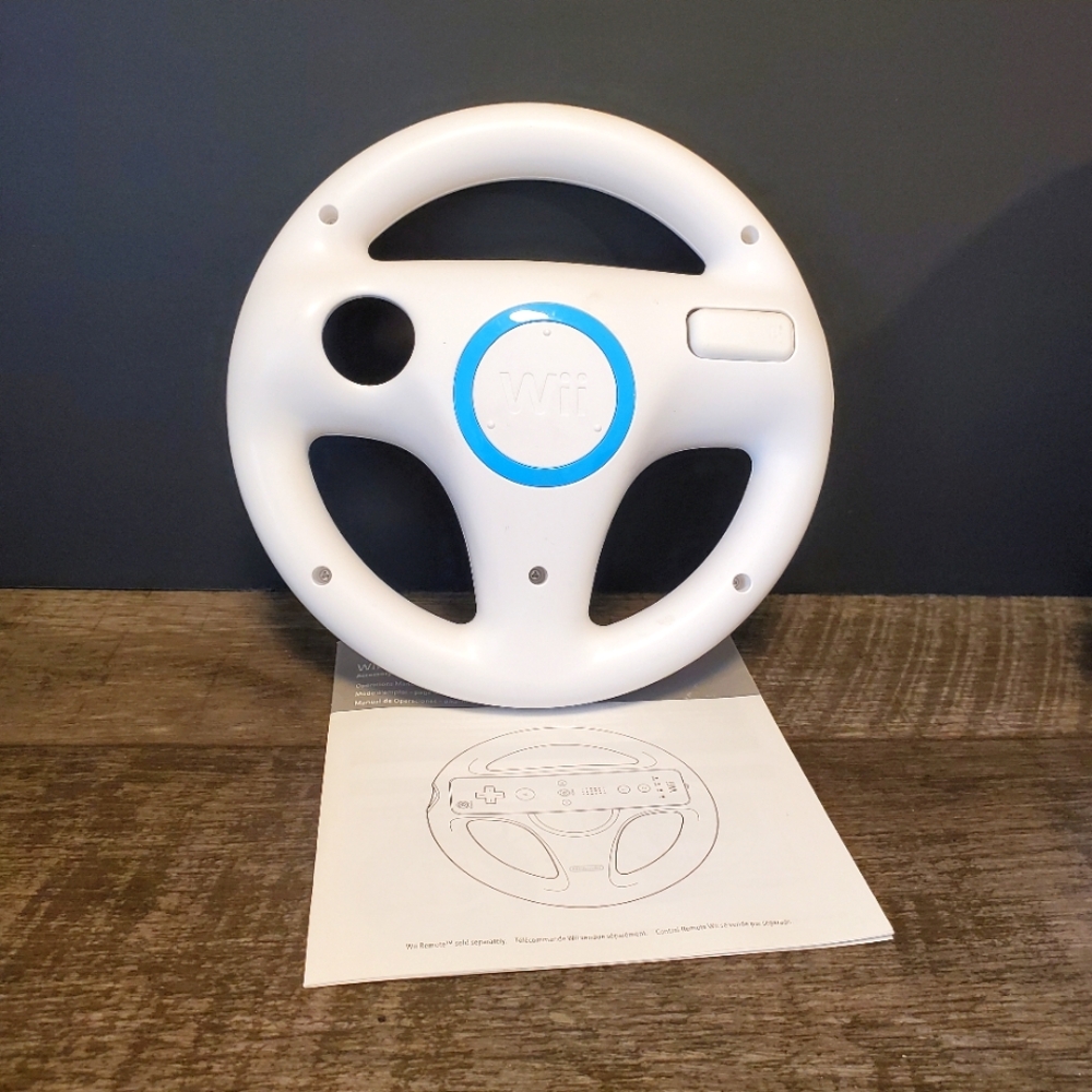 White Wii Steering Wheel